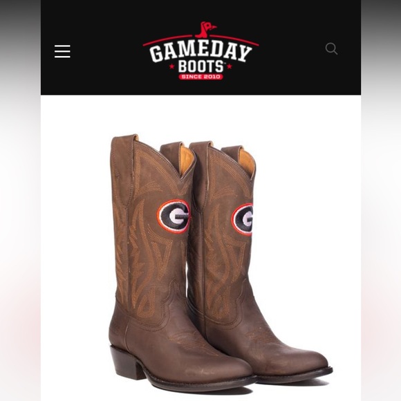 NWT Women's UGA Georgia Embroidered Gameday Cowboy Boots - Picture 1 of 13